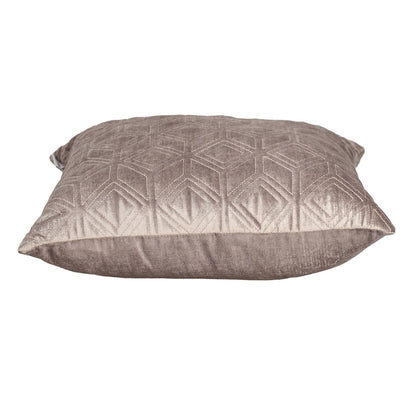 Tufted Diamonds Taupe Velvet Accent Pillow