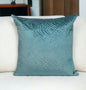 20" Teal Cotton Blend Throw Pillow