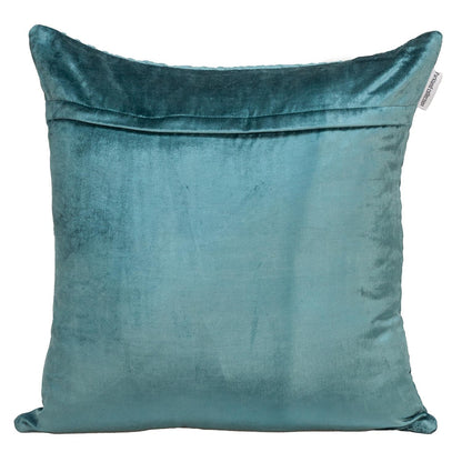 20" Teal Cotton Blend Throw Pillow