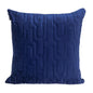 Geometric Lush Quilted Blue Throw Pillow