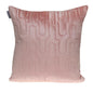 Geometric Lush Quilted Metallic Pink Throw Pillow