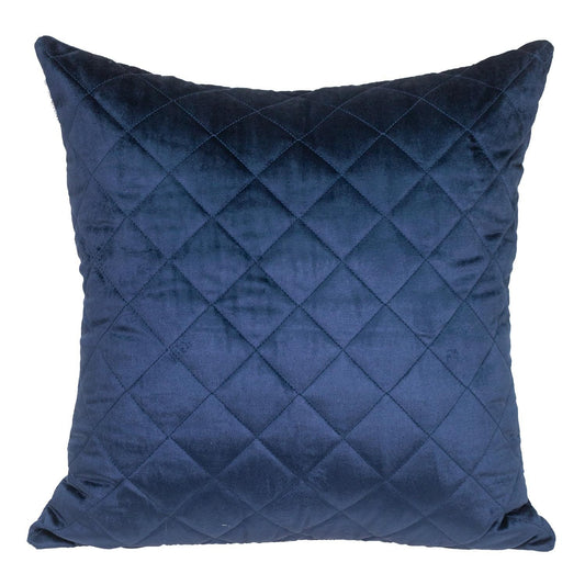 Tufted Diamond Navy Transitional Square Pillow