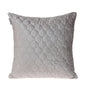 Taupe Tufted Velvet Quilted Throw Pillow