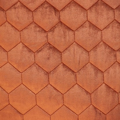 Burnt Orange Tufted Velvet Quilted Throw Pillow