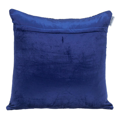 20" Blue Cotton Blend Throw Pillow