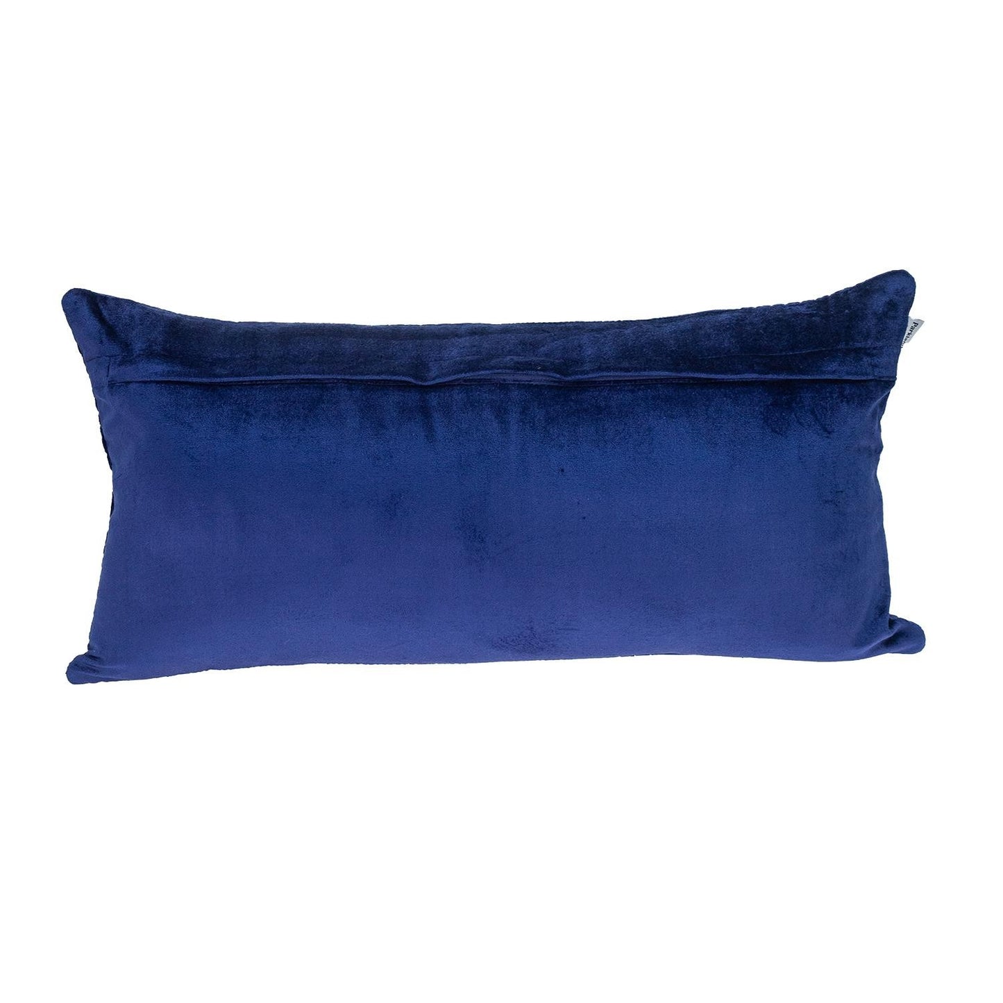 12" X 24" Blue Cotton Blend Throw Pillow