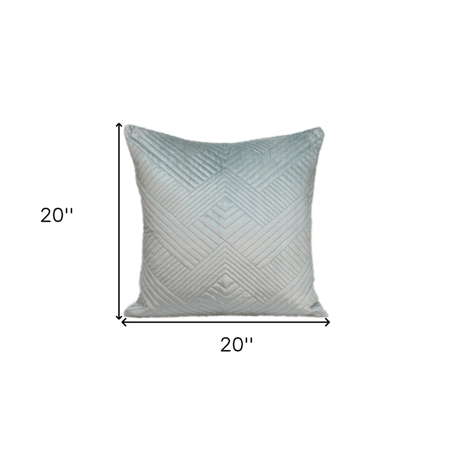 20" Gray Cotton Blend Throw Pillow