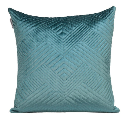 20" Teal Cotton Blend Throw Pillow