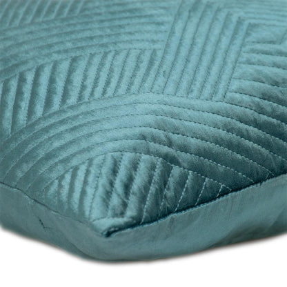 20" Teal Cotton Blend Throw Pillow