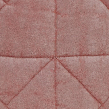 Pink Chunky Geo Stitched Velvet Decorative Throw Pillow