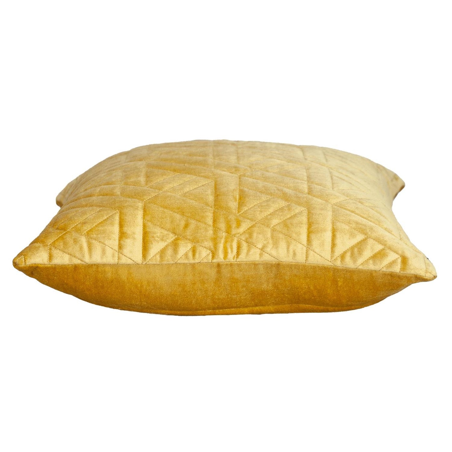 20" Yellow Cotton Blend Throw Pillow