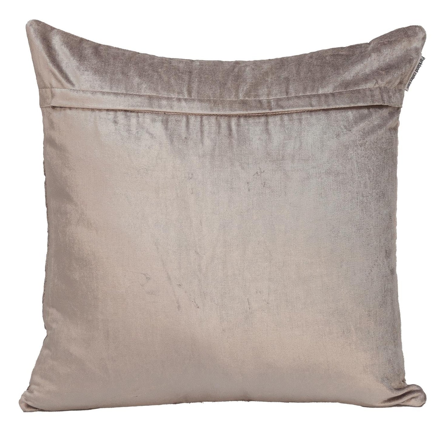 20" Taupe Cotton Blend Throw Pillow