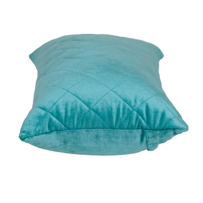 Tufted Diamond Aqua Transitional Lumbar Pillow