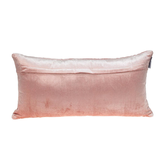 Tufted Diamond Pink Transitional Lumbar Pillow