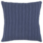 18" Blue Cotton Throw Pillow