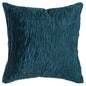 18" Teal Blue Crinkle Cotton Throw Pillow