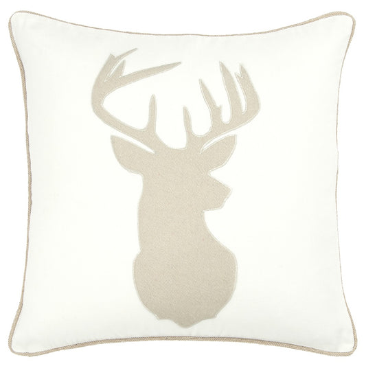 20" Ivory Cotton Throw Pillow