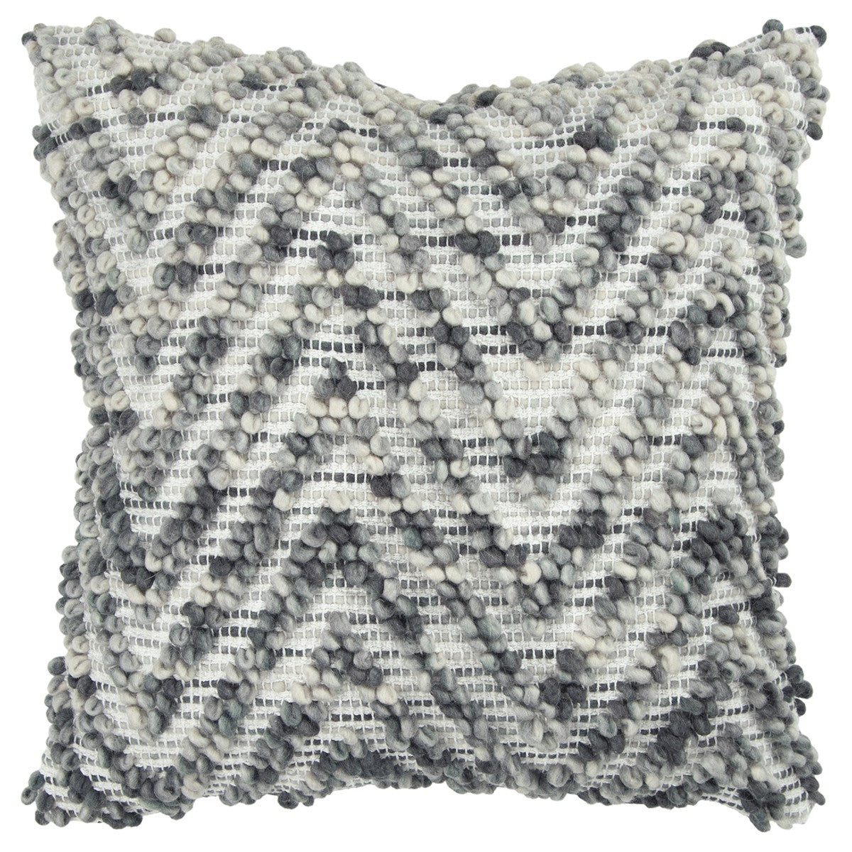 20" Natural Gray Cotton Throw Pillow