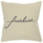 Black Taupe Canvas Fearless Throw Pillow