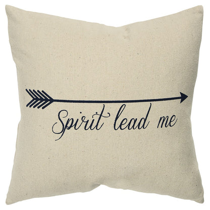 Black Taupe Canvas Spirit Lead Throw Pillow