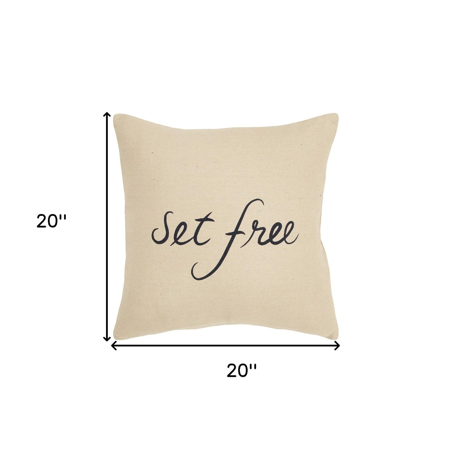 Black Beige Canvas Set Free Still Throw Pillow