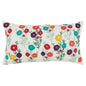 26" X 14" Blue and Green Floral Cotton Zippered Pillow