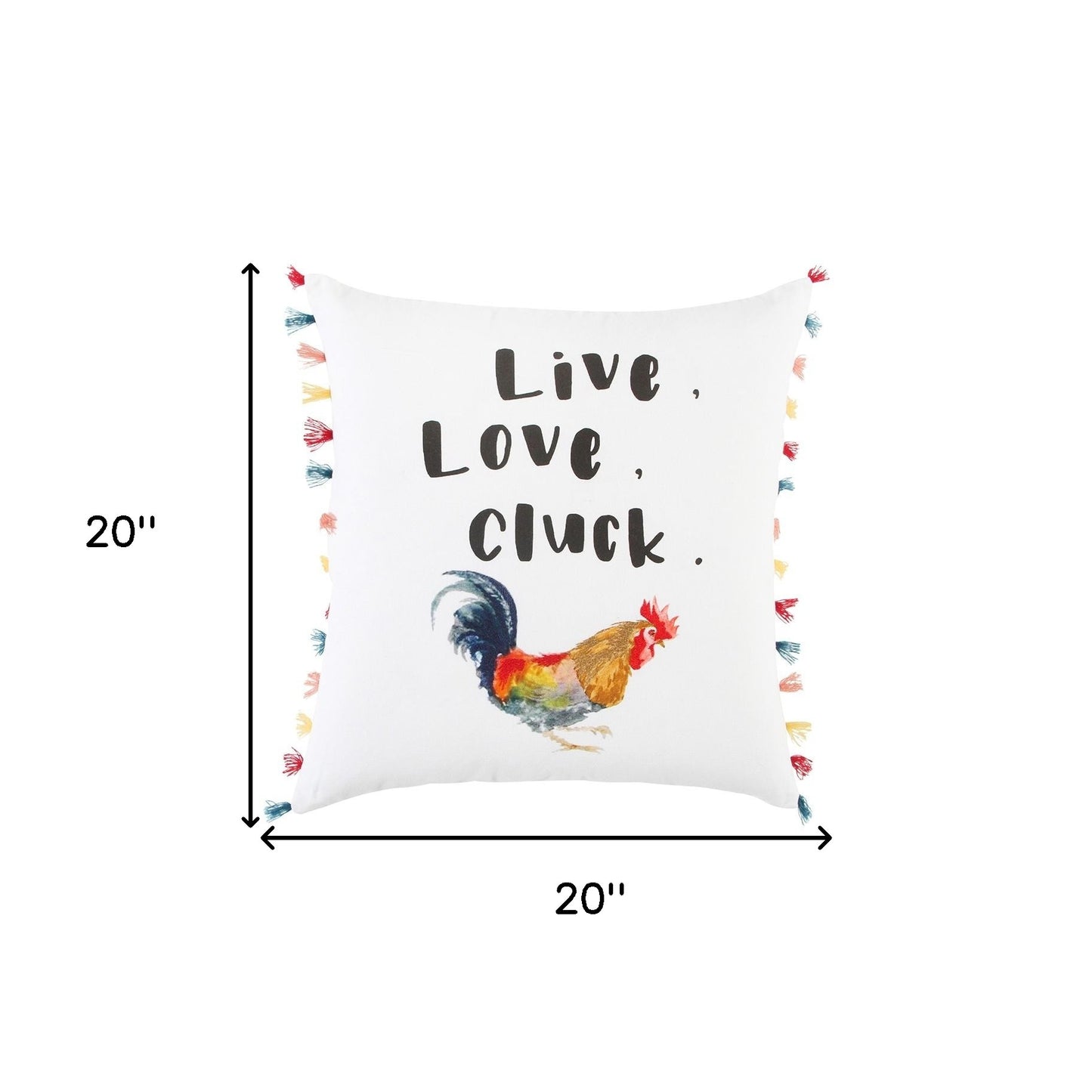 White Chicken Love Modern Throw Pillow