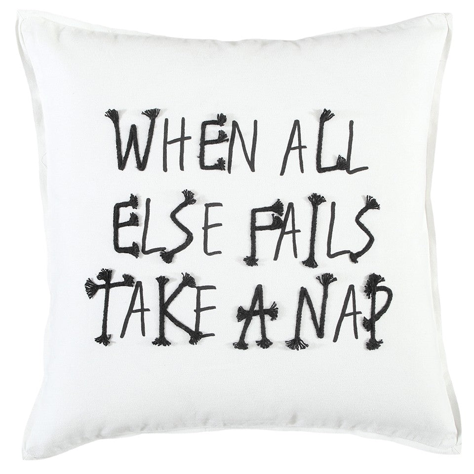 Black and White Take A Nap Throw Pillow