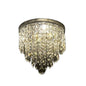 Black and Gold Shaded Transparent Glass and Crystals Dimmable Ceiling Light With Clear Shades