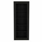 70" Black Five Tier Bookcase