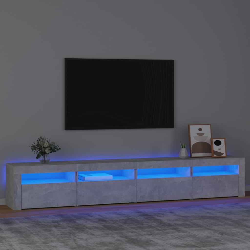 TV Stand with LED Lights Sonoma Oak 94.5"x13.8"x15.7"