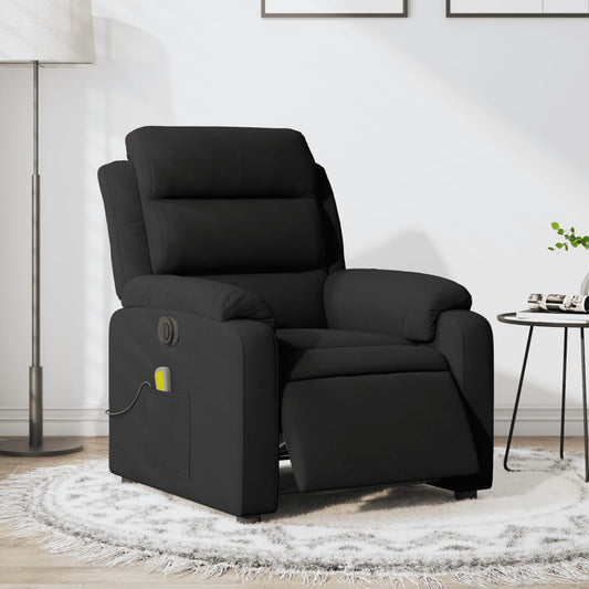 Electric Massage Recliner Chair Black Velvet