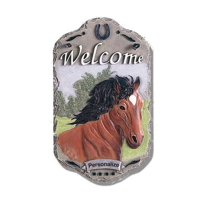 Horse Indoor Outdoor Resin Welcome Wall Decor