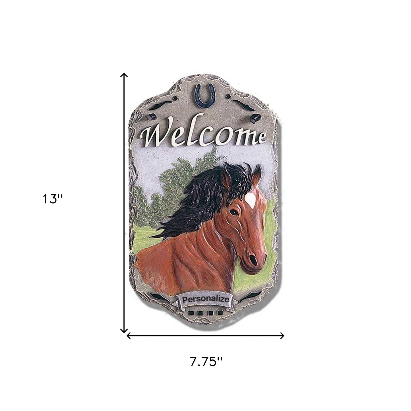 Horse Indoor Outdoor Resin Welcome Wall Decor