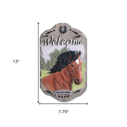 Horse Indoor Outdoor Resin Welcome Wall Decor