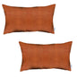 Decorative Vegan Faux Leather Throw Pillow Set of 2