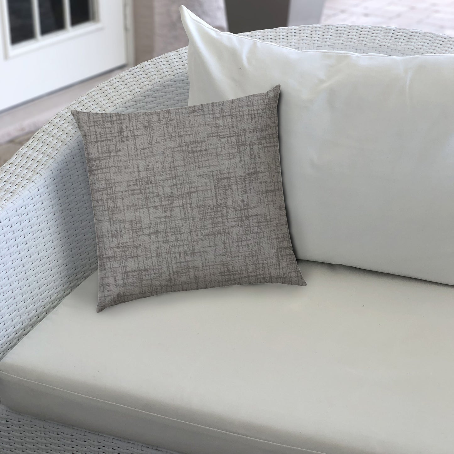 14" X 20" Light Gray Indoor Outdoor Throw Pillow