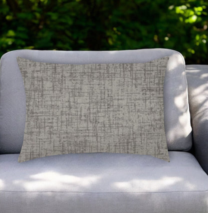 14" X 20" Light Gray Indoor Outdoor Throw Pillow