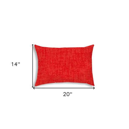 14" X 20" Coral Indoor Outdoor Throw Pillow