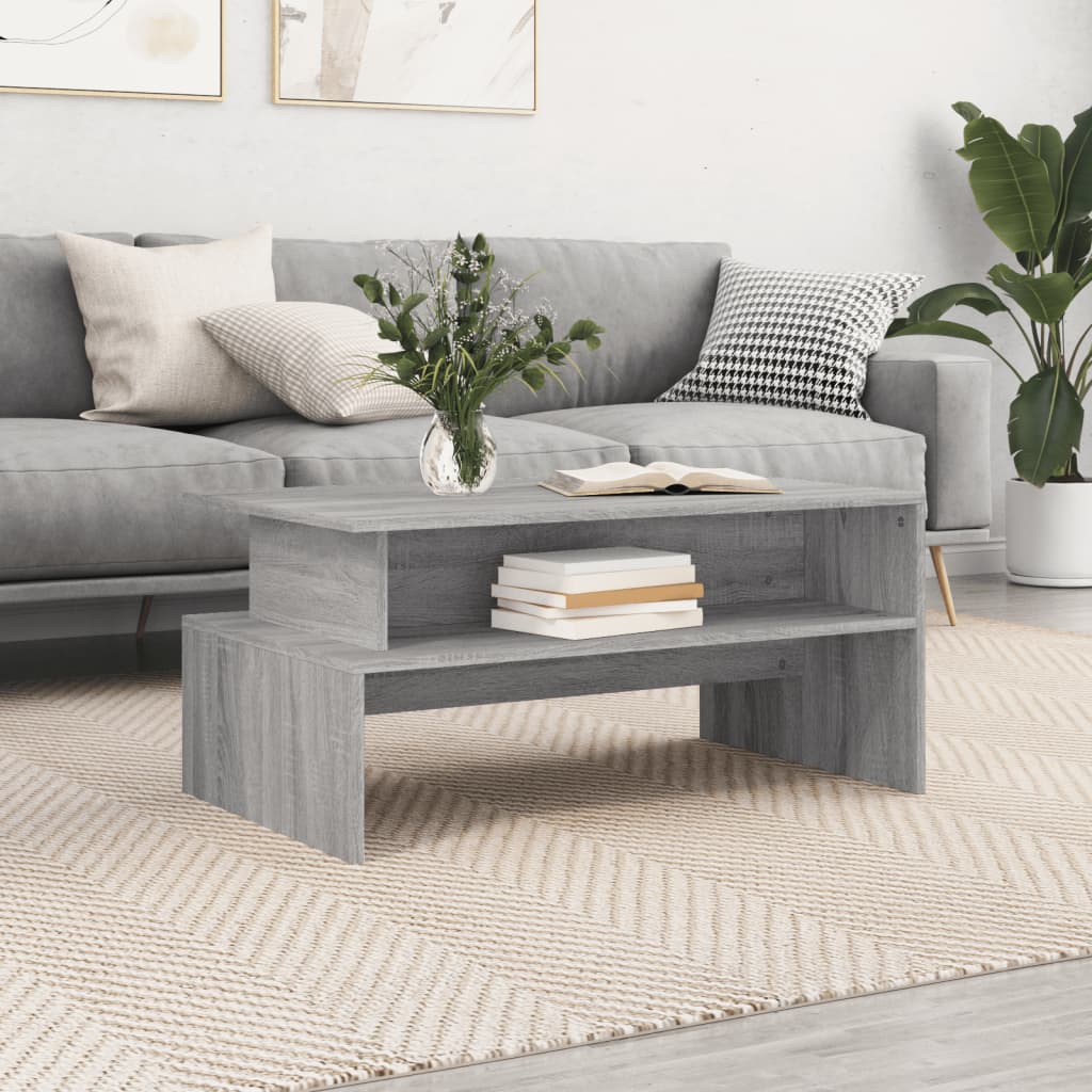 Coffee Table Gray Sonoma 35.4"x21.7"x16.7" Engineered Wood