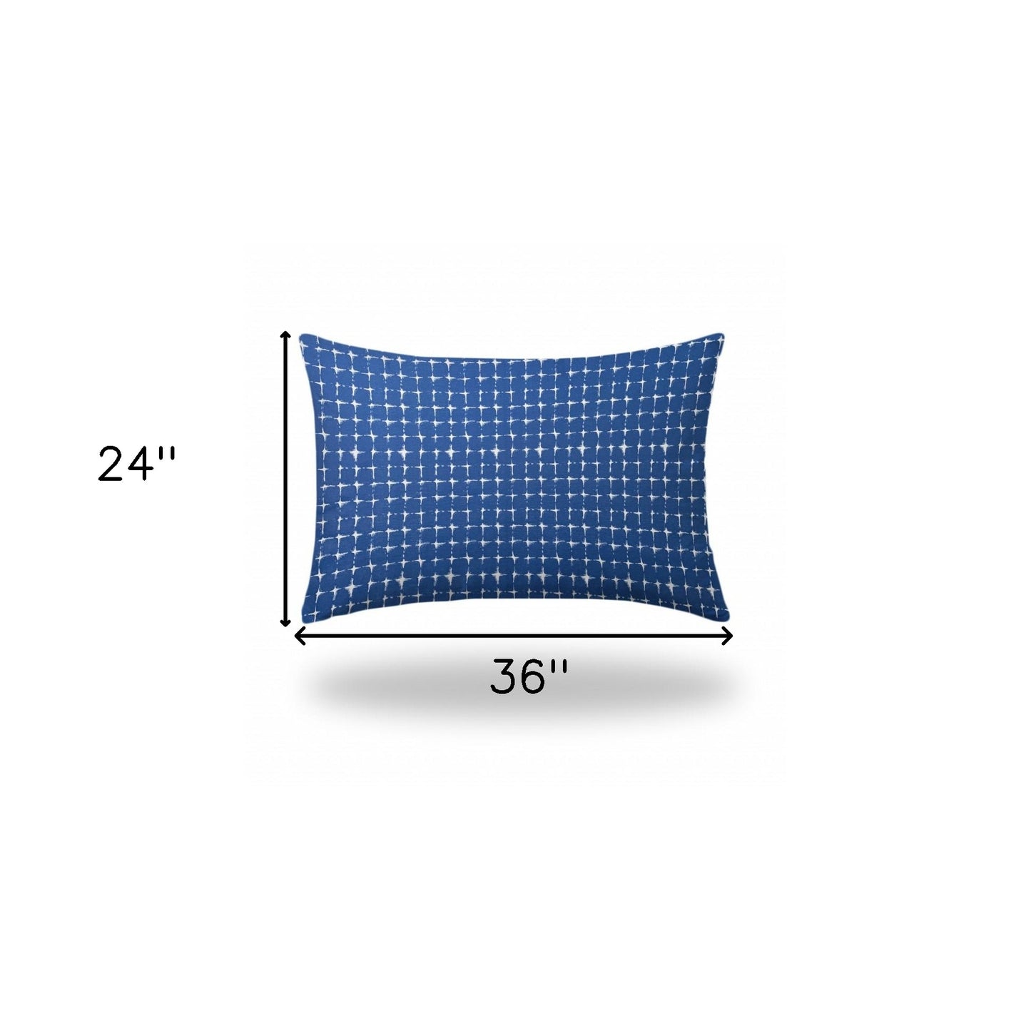 12" X 18" Blue And White Zippered Abstract Lumbar Indoor Outdoor Pillow Cover