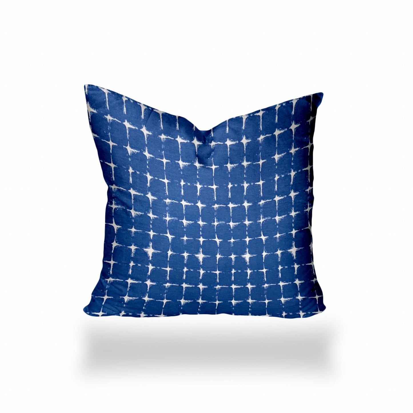 12" X 18" Blue And White Zippered Abstract Lumbar Indoor Outdoor Pillow Cover