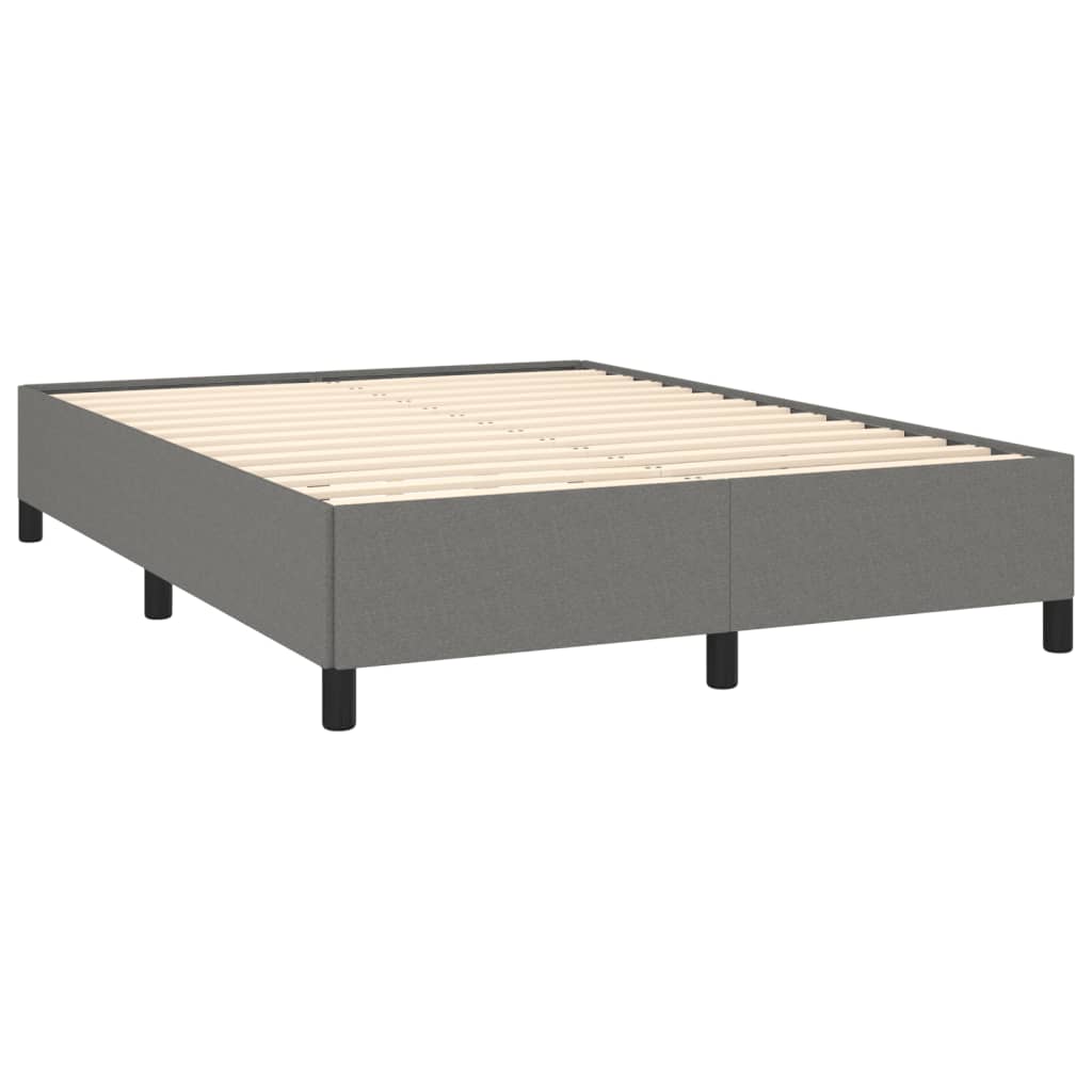 Bed Frame without Mattress Dark Gray 53.9"x74.8" Fabric