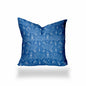 12" X 16" Blue And White Zippered Ogee Lumbar Indoor Outdoor Pillow Cover