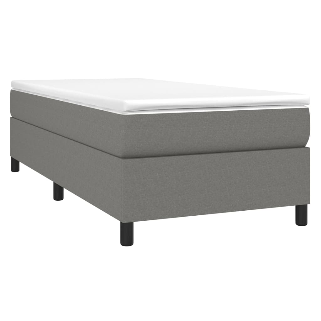 Bed Frame without Mattress Dark Gray Twin XL Fabric (US Only)