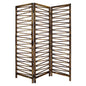 Rustic Geo Design Wood Three Panel Room Divider Screen