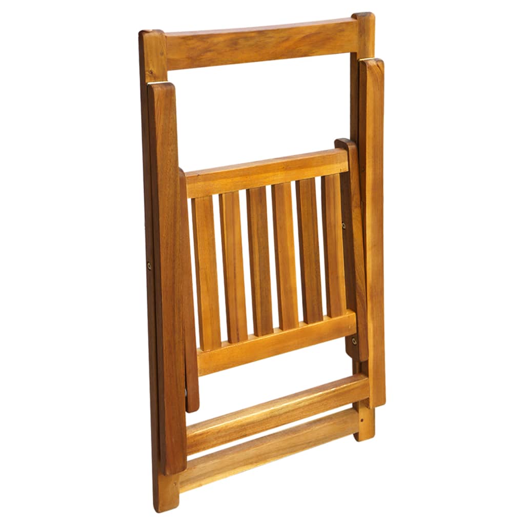 Folding Patio Chairs 2 pcs Solid Acacia Wood