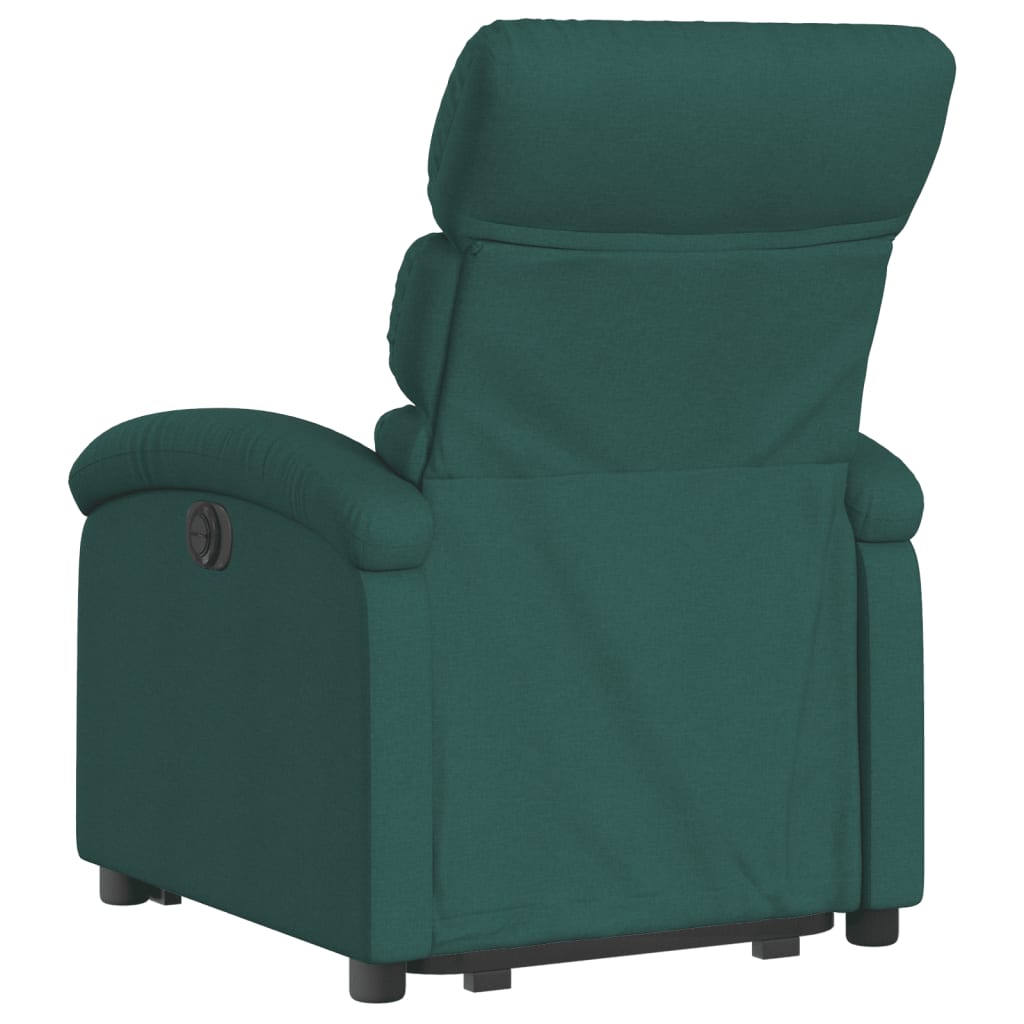 Electric Stand up Recliner Chair Dark Green Fabric