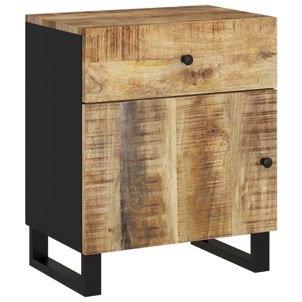 Bedside Cabinet 19.7"x13"x23.6" Solid Wood Mango&Engineered Wood