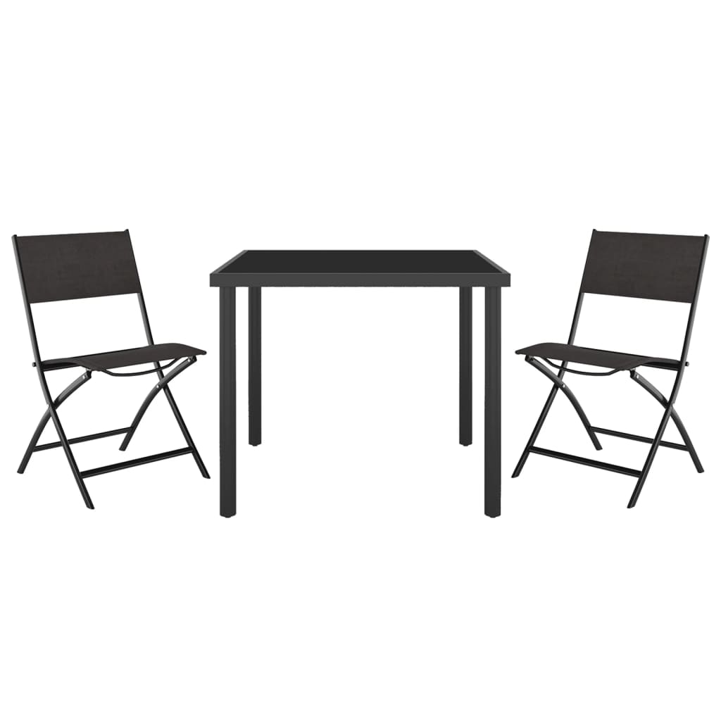 3 Piece Patio Dining Set Steel